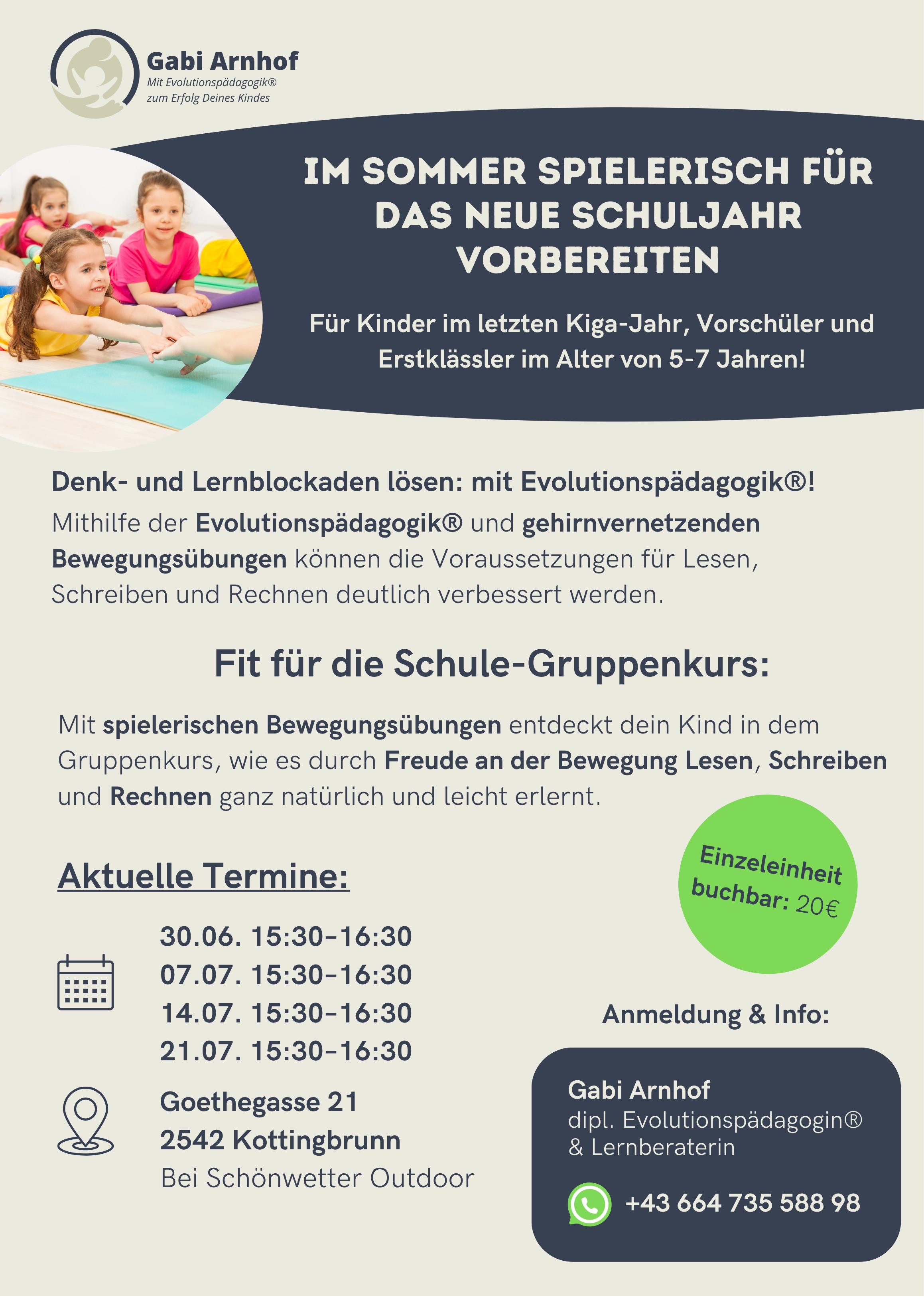 Flyer: Fit für die Schule