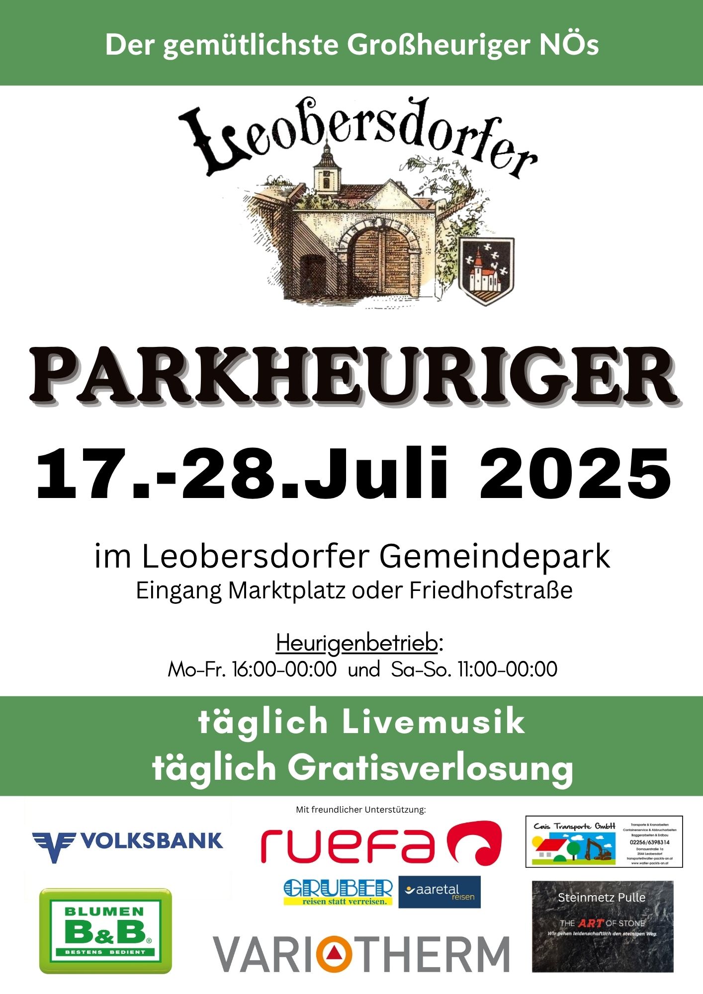 Flyer: Leobersdorfer Parkheuriger