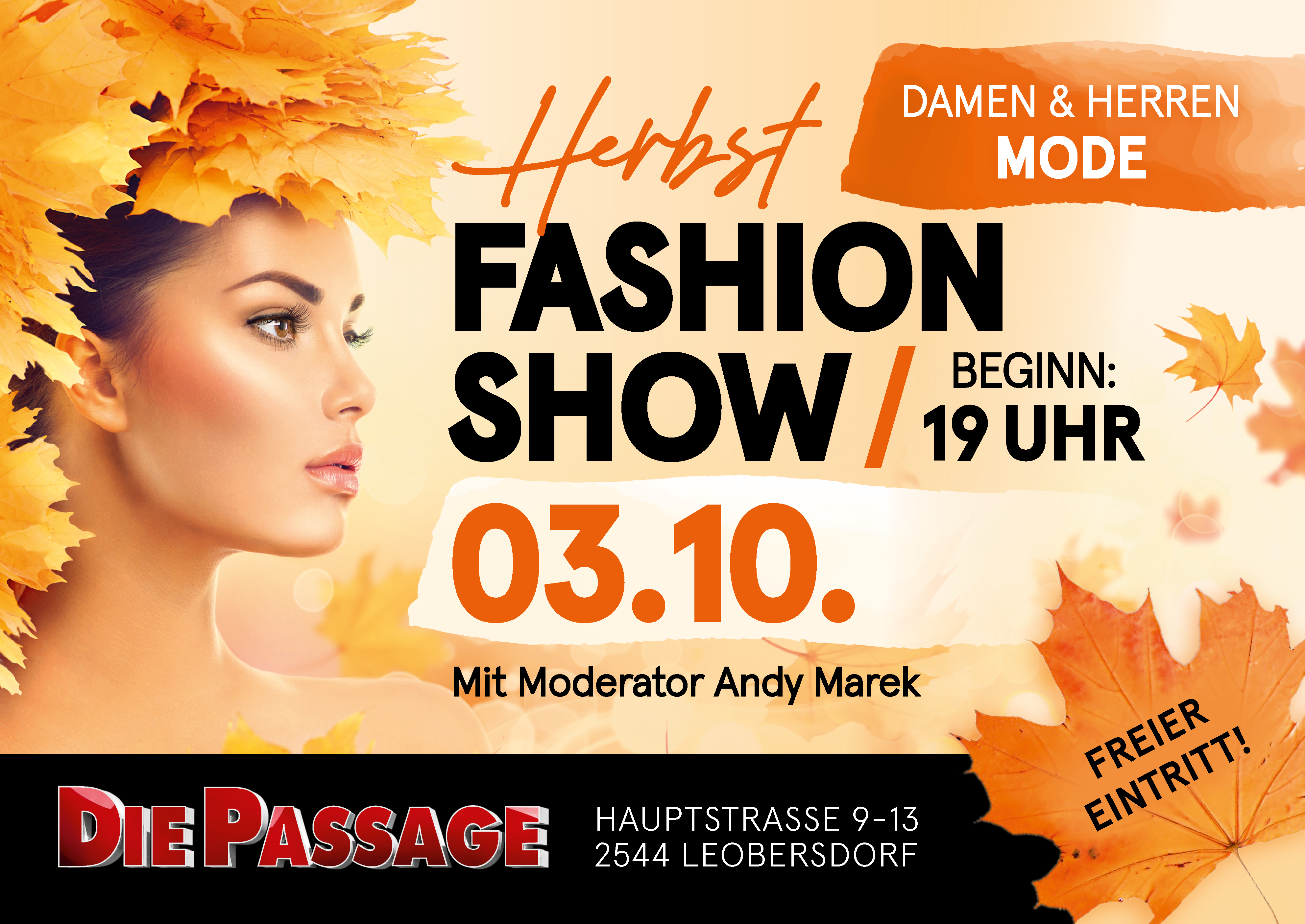 Flyer: Herbst Fashion Show - DIE PASSAGE Leobersdorf